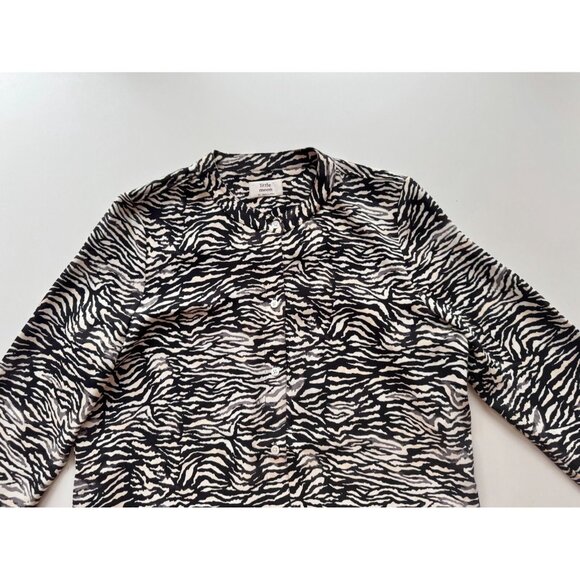 Aritzia LITTLE MOON Paloma Printed Button Up Shirt Blouse, Size XS - Picture 7 of 16